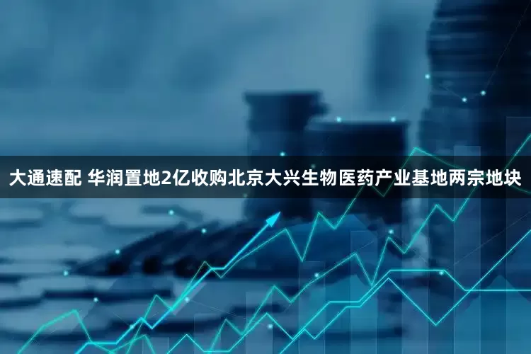 大通速配 华润置地2亿收购北京大兴生物医药产业基地两宗地块